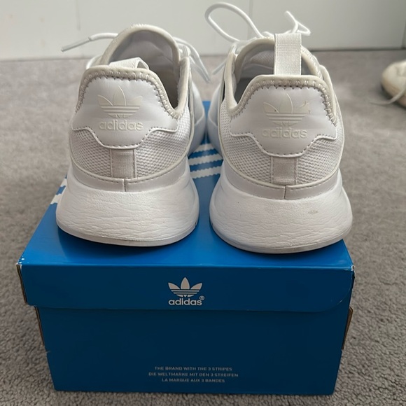 ALL WHITE ADIDAS X_PLR J SHOES w/ box (size 5Y or 7 women) - Picture 7 of 11
